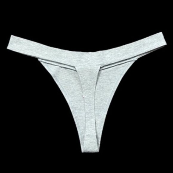 Victorias Secret Pink Set of 4 Soft Cotton Thong Panty Gray Black Pink Xlarge - Picture 4 of 9